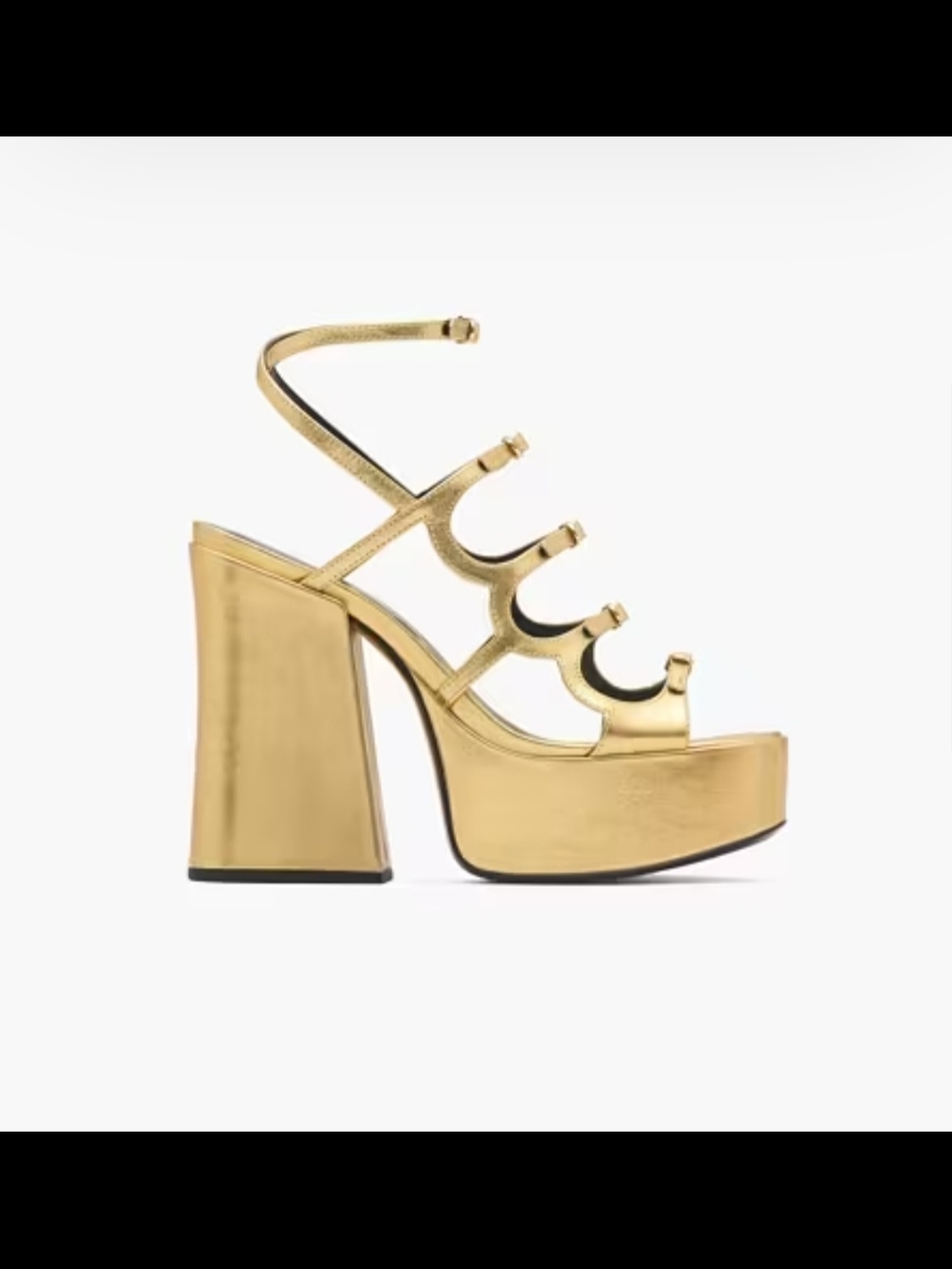 Marc Jacobs The Metallic Leather KiKi Platform Sandal EU 40 US 10 - Picture 3 of 13